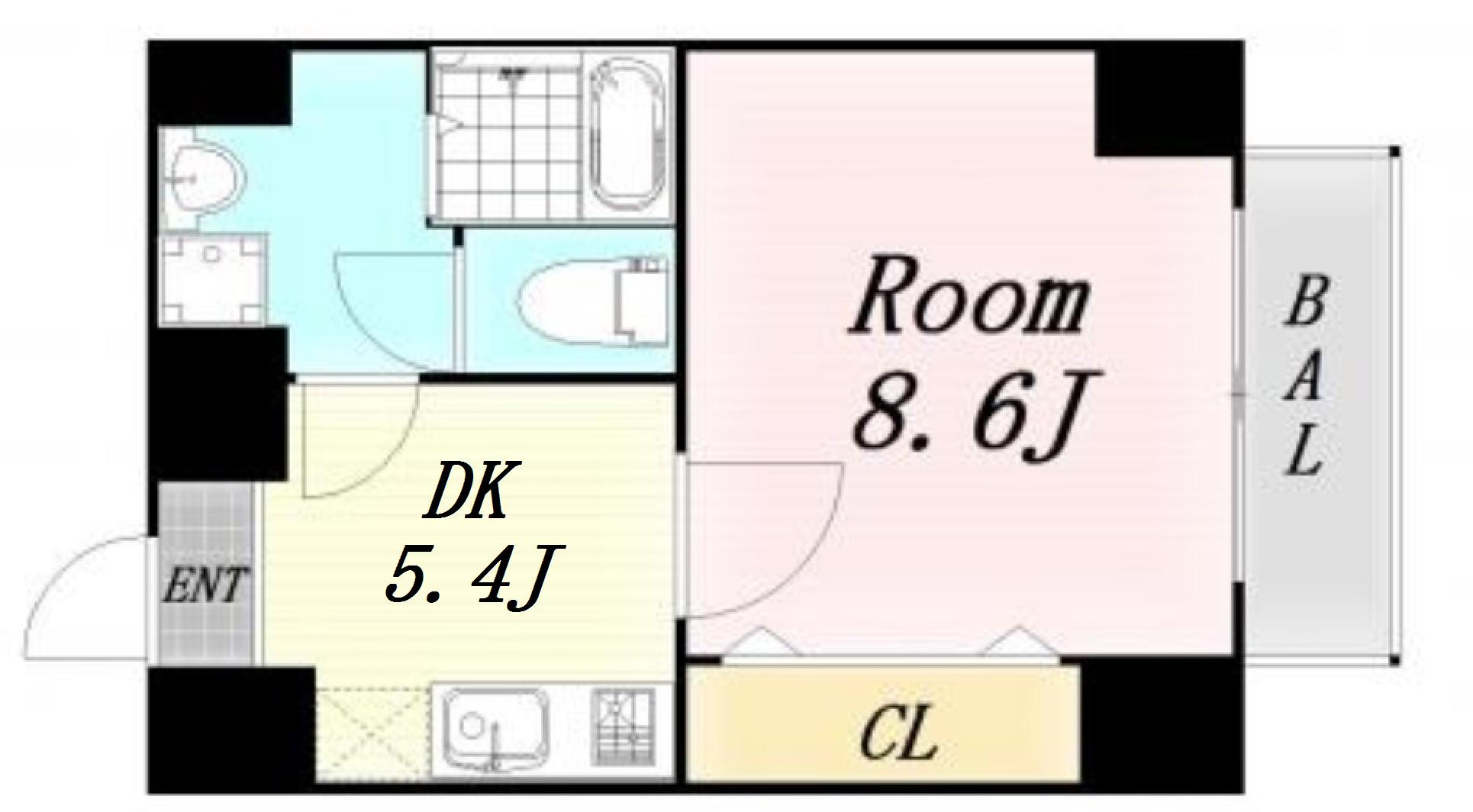 ES-Grande大阪同心　仲介手数料無料の間取り