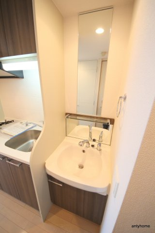 プレサンス天神橋ディオレ　仲介手数料無料の洗面所