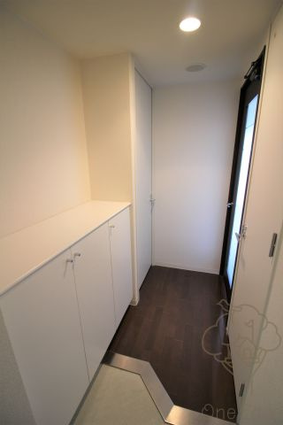 レジュールアッシュ天神橋の玄関