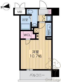 レジュールアッシュ天神橋の間取り