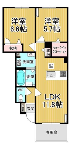 【間取り】 | グリーンスクエアＩ | カップルさんにオススメのゆったり2LDKのお部屋です♪