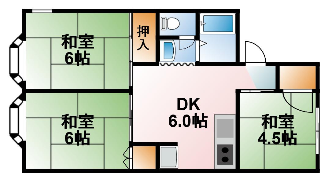 プチシャトーＨＩＴＡＮＩの間取り