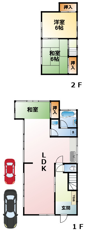 下永吉貸家の間取り
