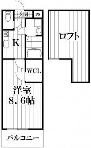 【間取り】 | ベルシェソワＫ | ※2Fのみロフト