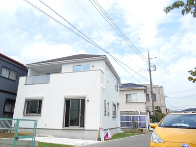 【外観】 | 越谷市　南荻島　全1棟　1号棟　40坪 | 3298から3198万円価格変更。デザイン住宅。
