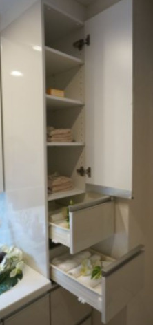 【洗面所】 | LA MIA CASA | タオル等の収納スペースとして利用可能なリネン庫を全戸ご用意