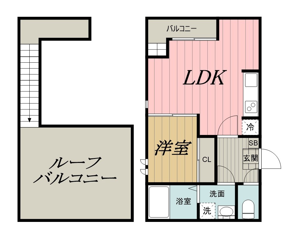フォンティーナ 本千葉の間取り
