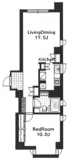 文京区湯島２丁目の賃貸マンションの間取り