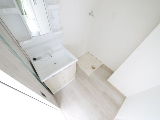 Kフラット三条の洗面所|コンパクトで使いやすい洗面所