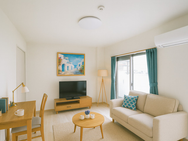 Kフラット三条の居間・リビング|CGで家具等を配置したもので家具等は含まれません