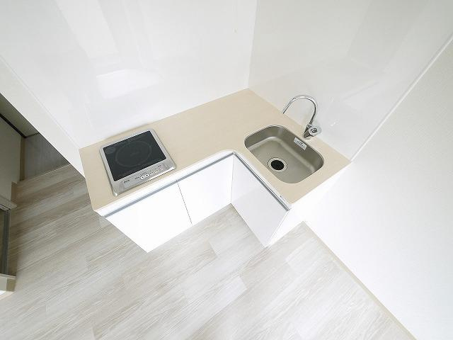 Kフラット三条のキッチン|使いやすいキッチンです