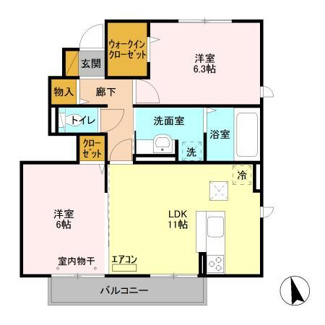 【間取り】 | カームベリーＤ