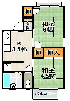サニーホームズオザキの間取り