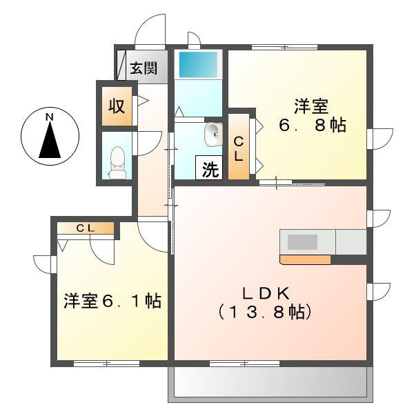 アン・ジュール　Ｂの間取り