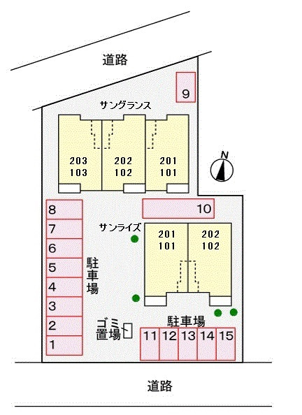 サングランスの区画図