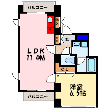 FLATSTSUKAMOTOの間取り