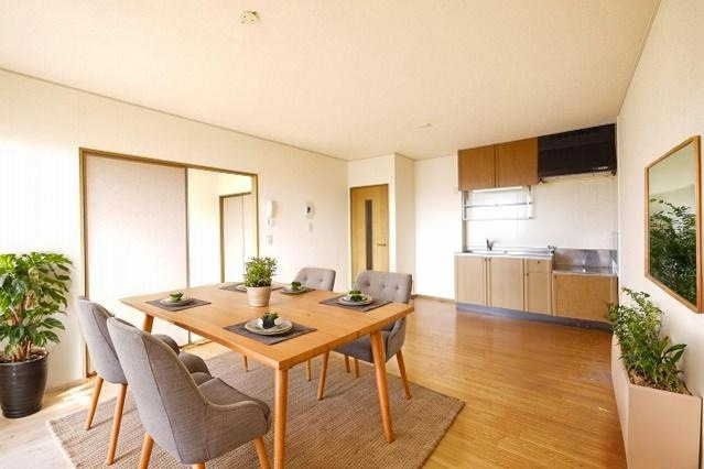 セジュール大安寺Ⅱの居間・リビング|CGで家具等を配置したもので家具等は含まれません