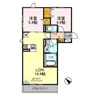 【間取り】 | サンルーナ　下松