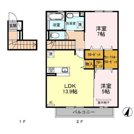 くみの木ヒルズⅠの間取り
