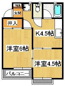 フラット市川大野Ａ棟の間取り