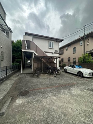 【外観】 | サンテラス高田 | ペットOK！ワンちゃんまたは猫ちゃんと一緒に暮らせる2階建てアパート♪グリーンライン「高田」駅まで徒歩2分の生活に便利な立地です☆