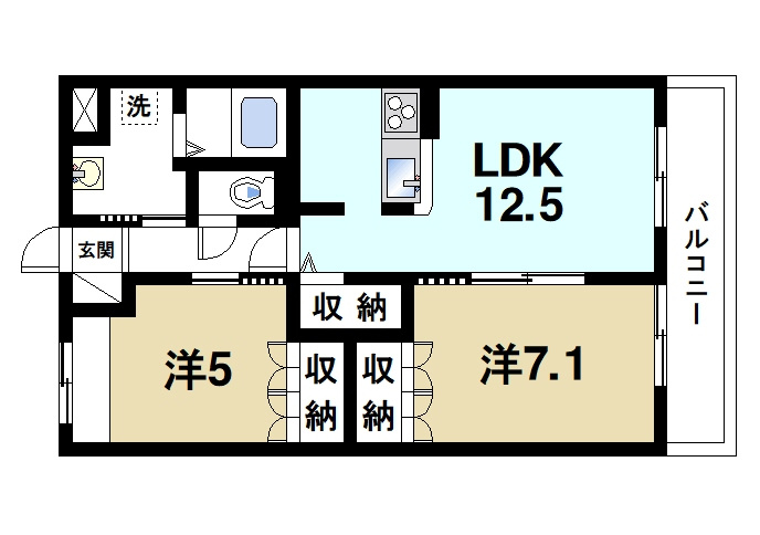 レーベン　ＡＺＵＫＩの間取り|収納豊富な使いやすい間取りです
