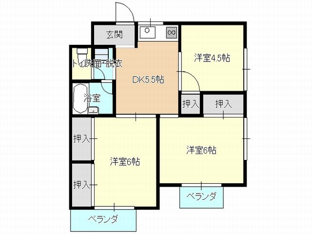 【間取り】 | コーポ８８