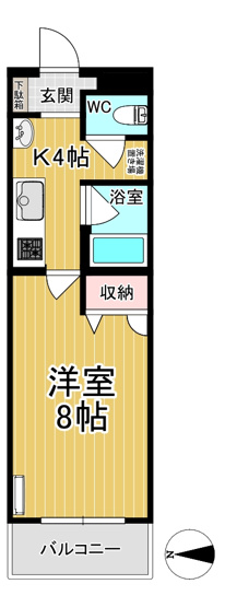 【間取り】 | ウィステリア府所 | 単身者専用のお部屋です♪