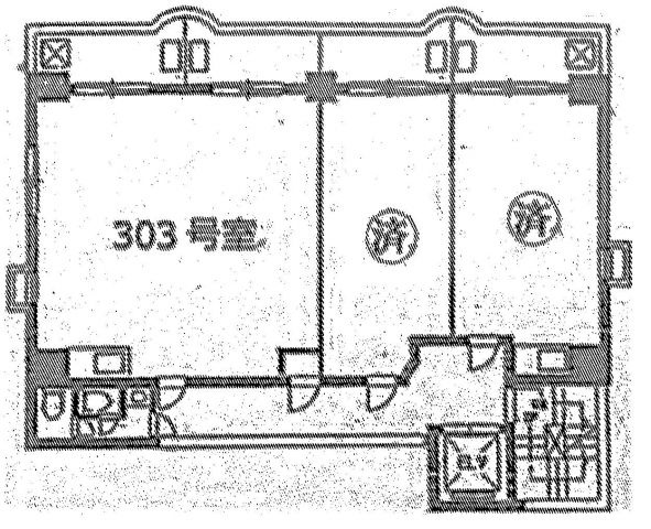 新宿区西新宿８丁目の事務所の間取り