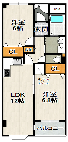 アウフヘーベン東宝塚の間取り
