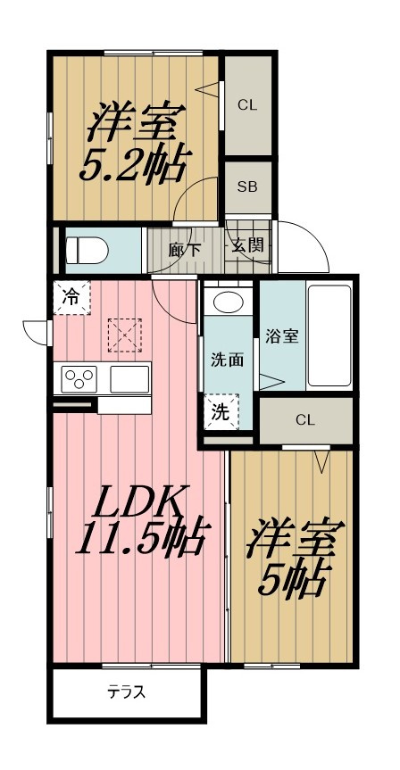 フォレステラ葛城の間取り