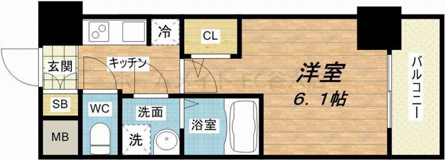 【間取り】 | S-RESIDENCE南堀江