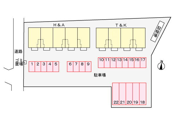 カラーリヴァー　H＆Aの区画図