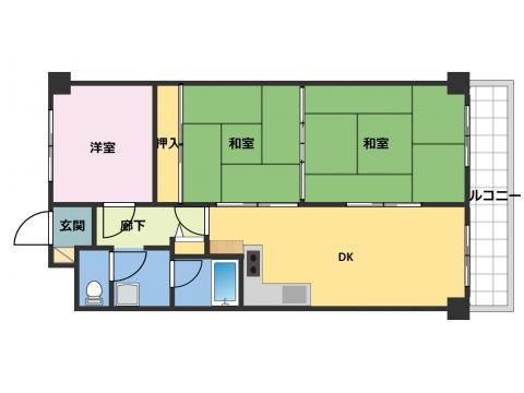 【間取り】 | ライオンズマンション生田川東