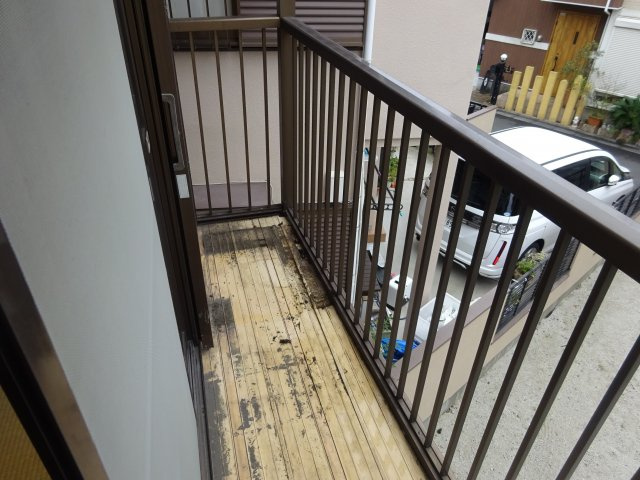 グリーンハイツのバルコニー