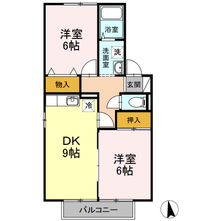 セジュール碧Eの間取り
