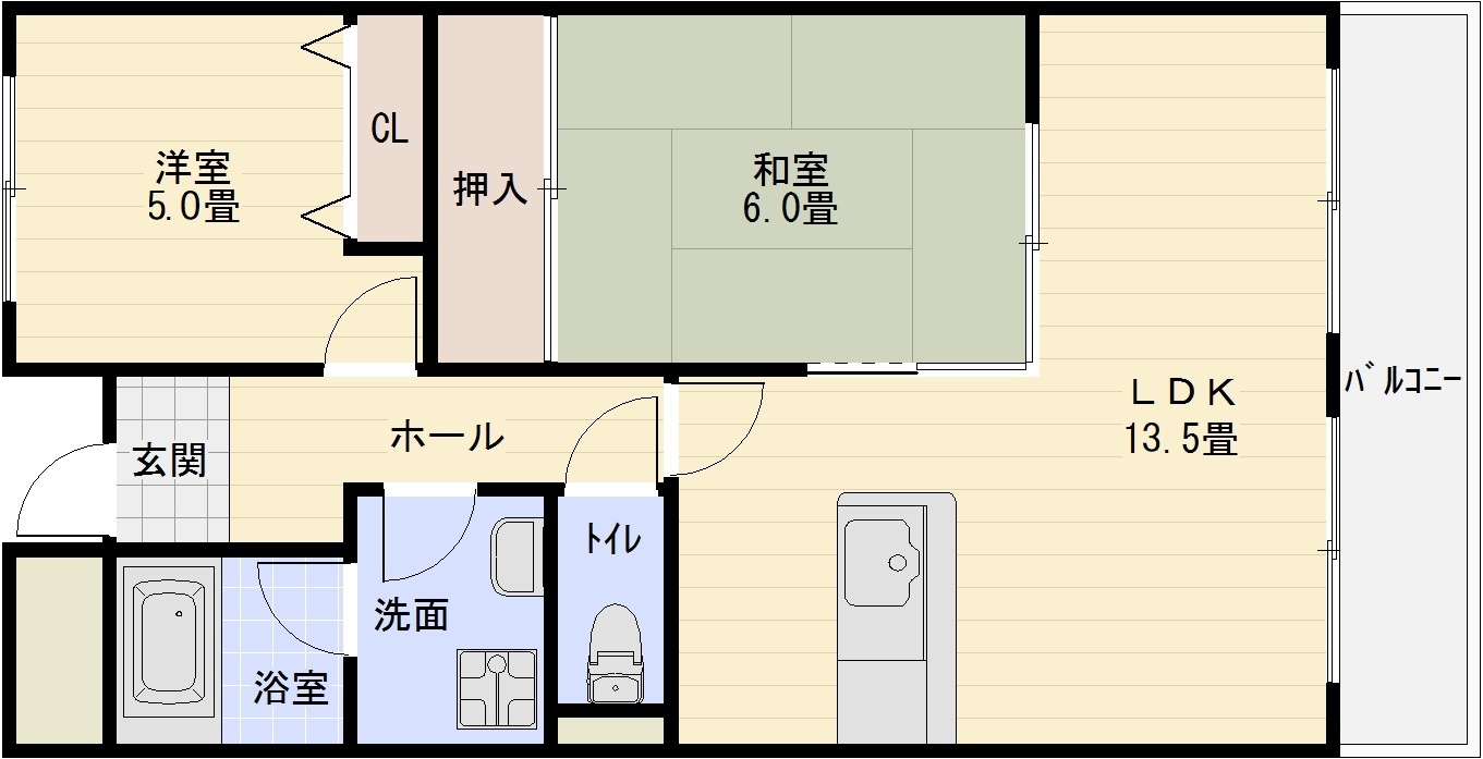 エクセレンスの間取り|エクセレンス（藤井寺市）　2LDK