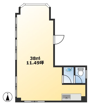 武蔵野市境１丁目の店舗事務所の間取り