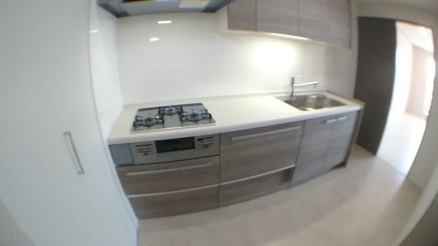 中央区日本橋箱崎町の賃貸マンションのキッチン|反転タイプ参照