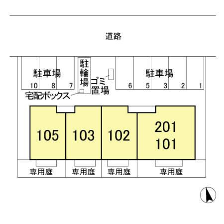 ソレアードＥの区画図