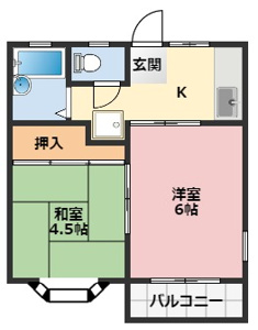 使いやすい２Kの物件です♪