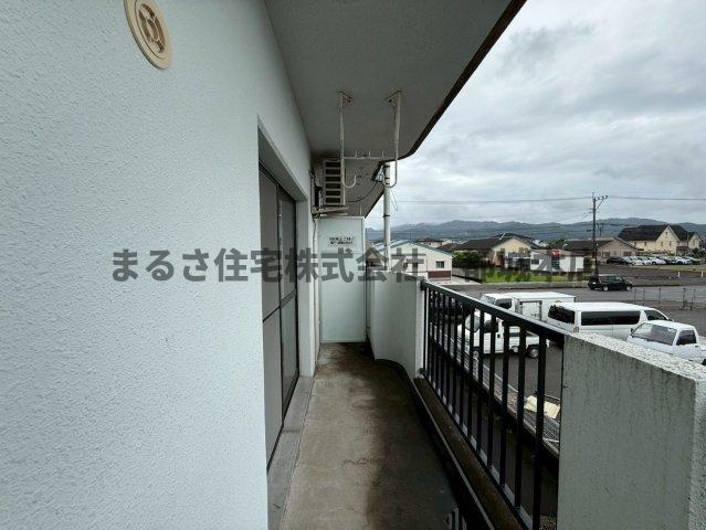 日の出マンションのバルコニー