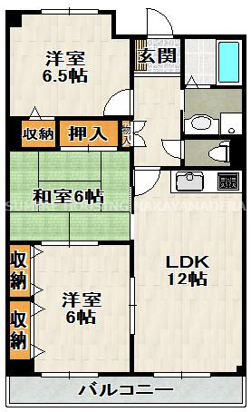 メルベーユ宝塚の間取り
