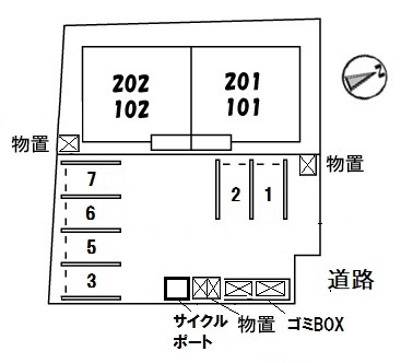 アトリエールⅡの区画図|）