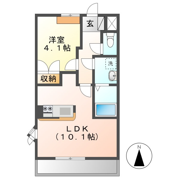 マンダリーネ広江の間取り