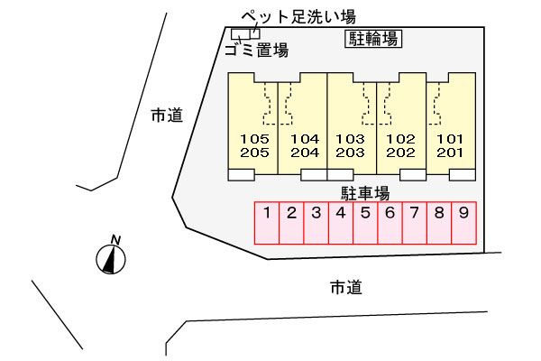 アリアの区画図