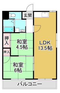 【間取り】 | コーポ衣川