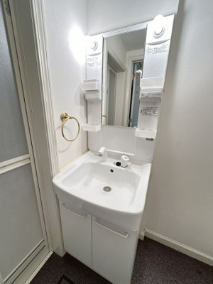 【独立洗面台】 | リンデンハウス | シャンプードレッサーで忙しい朝にも寝癖の付いた頭にも優しい☆お化粧するときにも大活躍です♪