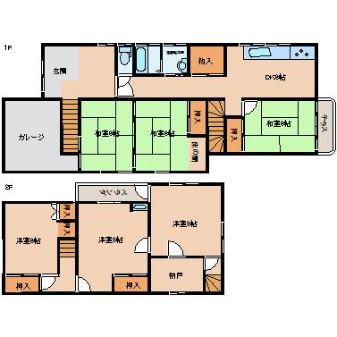 【間取り】 | 新潟市北区松浜6丁目・貸家