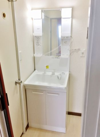 茂原市三ケ谷のアパートの独立洗面台